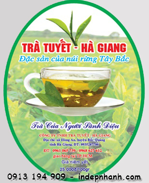 in tem nhãn trà Hà Giang